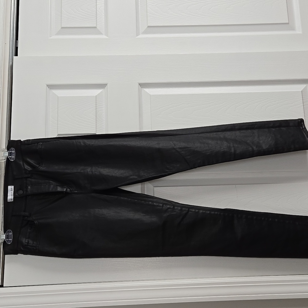 Loft coated black jeans